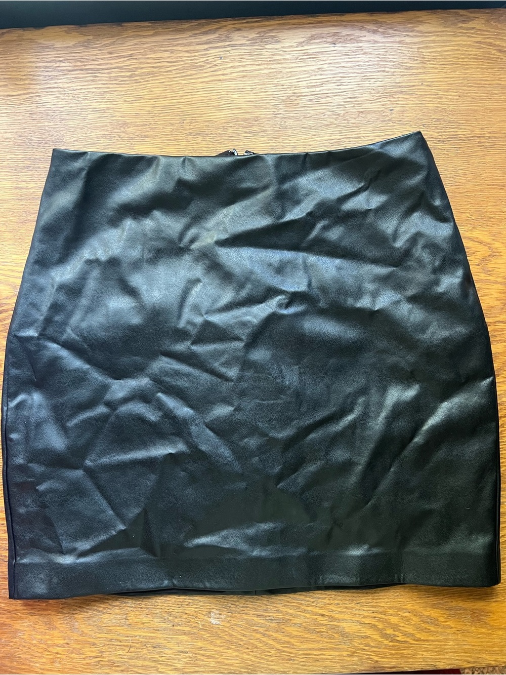 Wilfred Black Faux-Leather Mini Skirt